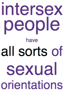 Intersex people have all sorts of sexual orientations